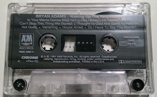 Bryan Adams : Waking Up The Neighbours (Cass, Album)