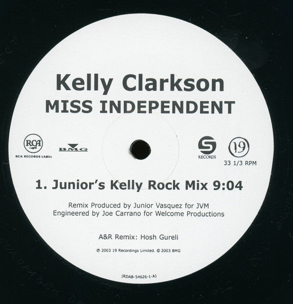 Kelly Clarkson : Miss Independent (12", Promo)