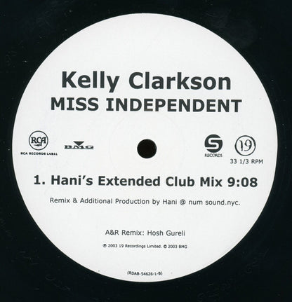 Kelly Clarkson : Miss Independent (12", Promo)