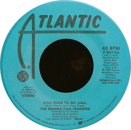 The Manhattan Transfer : Soul Food To Go (7", Promo)