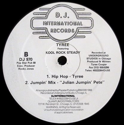 Tyree Cooper Featuring Kool Rock Steady : Turn Up The Bass (12")