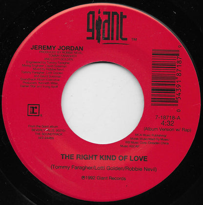 Jeremy Jordan : The Right Kind Of Love (7")