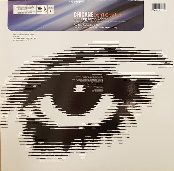 Chicane Featuring Bryan Adams : Don't Give Up (12")