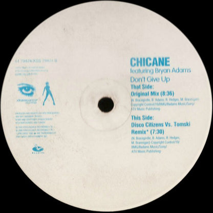 Chicane Featuring Bryan Adams : Don't Give Up (12")