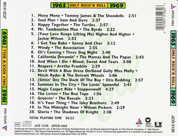 Various : 1965 - Only Rock'n Roll - 1969 (CD, Comp, RE)