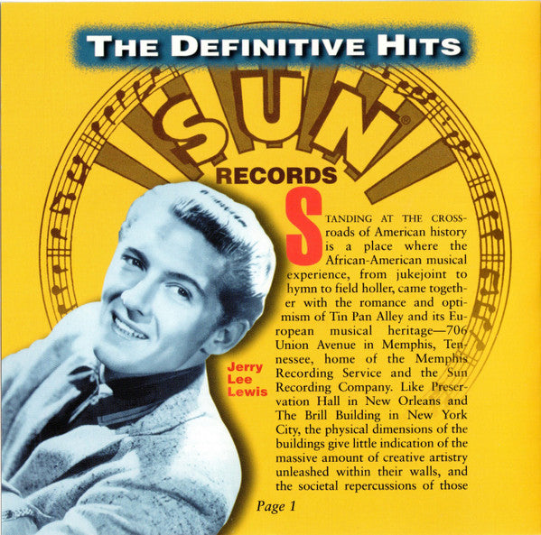 Various : Sun Records The Definitive Hits Volume One  (CD, Comp)
