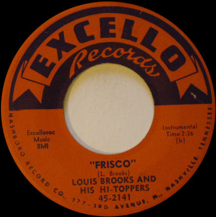 Louis Brooks And His Hi-Toppers : Overton-Lea Drive (7")