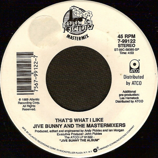 Jive Bunny And The Mastermixers : That's What I Like (7", Single, Spe)