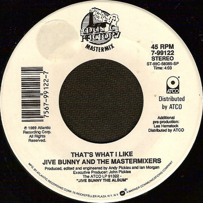 Jive Bunny And The Mastermixers : That's What I Like (7", Single, Spe)