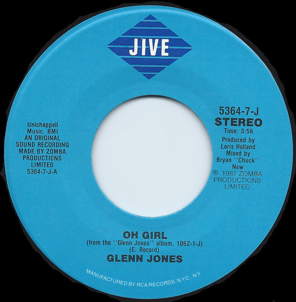 Glenn Jones : Oh Girl (7", Single)
