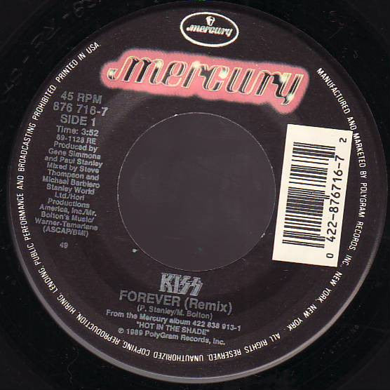 Kiss : Forever (7", Single, Spe)