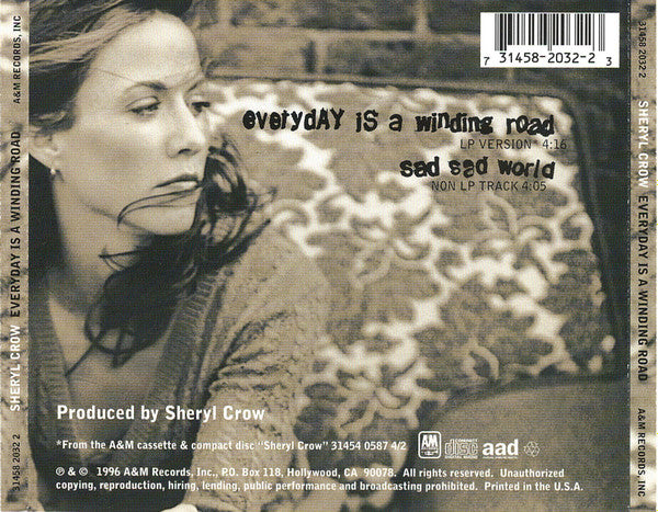 Sheryl Crow : Everyday Is A Winding Road (CD, Single)