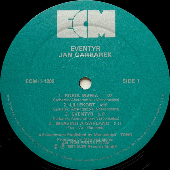 Jan Garbarek, Naná Vasconcelos, John Abercrombie : Eventyr (LP, Album)