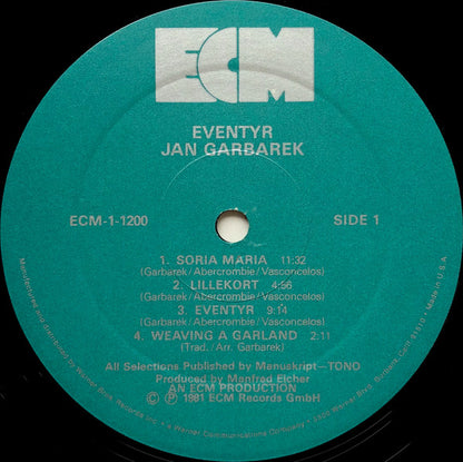 Jan Garbarek, Naná Vasconcelos, John Abercrombie : Eventyr (LP, Album)