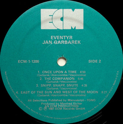 Jan Garbarek, Naná Vasconcelos, John Abercrombie : Eventyr (LP, Album)