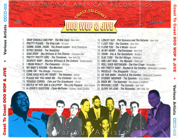 Various : Coast To Coast Doo Wop & Jive (CD, Comp)