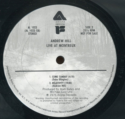 Andrew Hill : Live At Montreux (LP, Album, Promo, Ter)