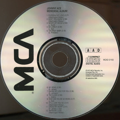 Johnny Ace : Memorial Album (CD, Comp, RE, UNI)