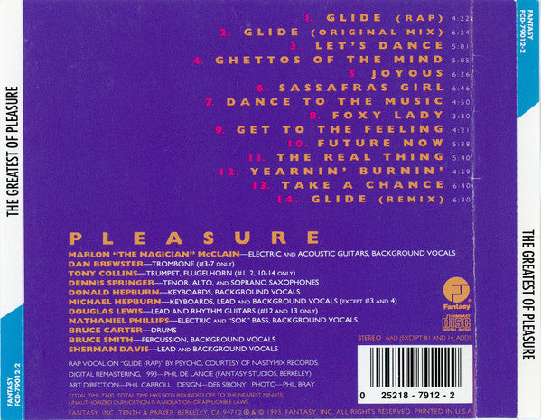 Pleasure (4) : The Greatest Of Pleasure (CD, Comp)