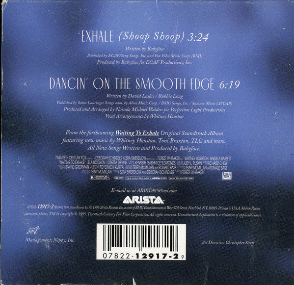 Whitney Houston : Exhale (Shoop Shoop) (CD, Maxi, Car)