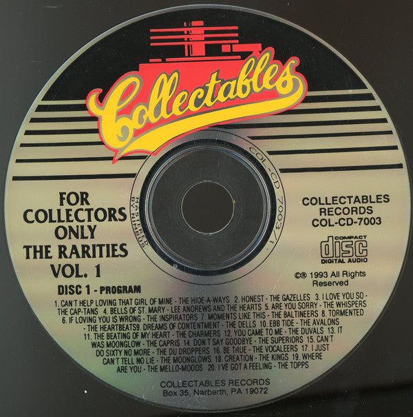 Various : 'Collectables' Presents 'For Collectors Only':  Volume 1 "The Rarities" (2xCD, Comp, Nim)