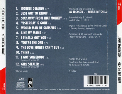 Jimmy McCracklin : High On The Blues (CD, Album, Club, RE, RM)