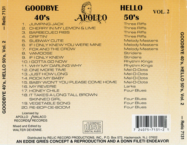 Various : Goodbye 40's, Hello 50's, Vol. 2 (CD, Comp)