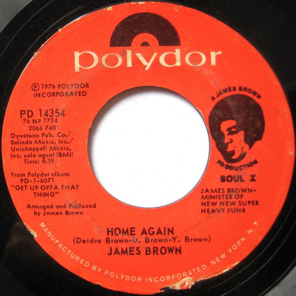 James Brown : I Refuse To Lose / Home Again (7", Single, Styrene)