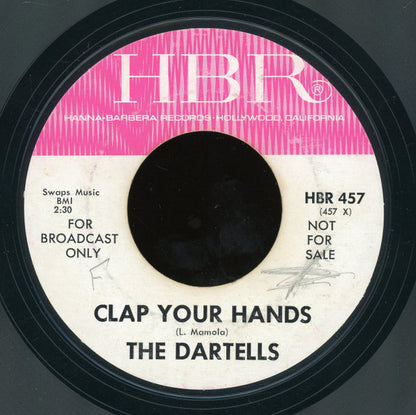 The Dartells : Clap Your Hands (7", Promo, Styrene, All)