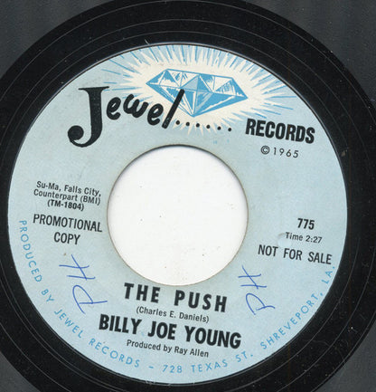Billy Joe Young : The Push / I Had My Heart Set On You (7", Promo, Styrene)