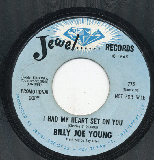 Billy Joe Young : The Push / I Had My Heart Set On You (7", Promo, Styrene)
