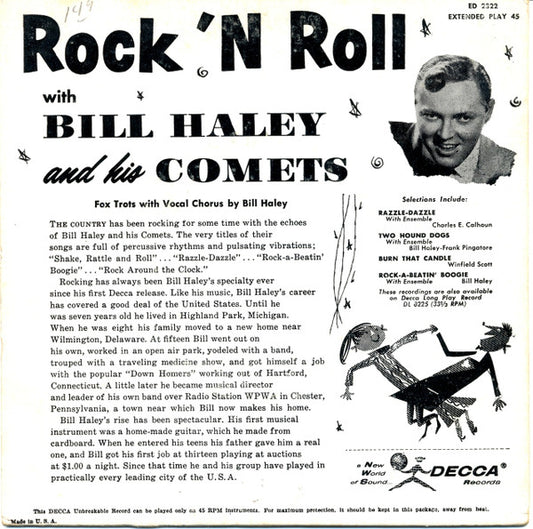 Bill Haley And His Comets : Rock 'N Roll (7", EP)