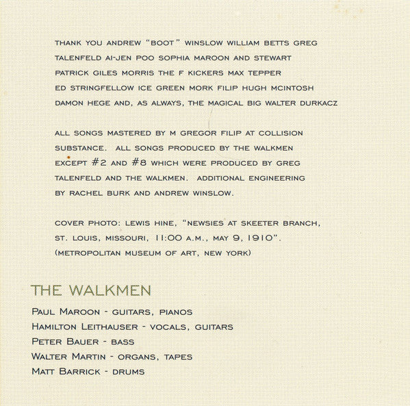 The Walkmen : Everyone Who Pretended To Like Me Is Gone (CD, Album, Bon)