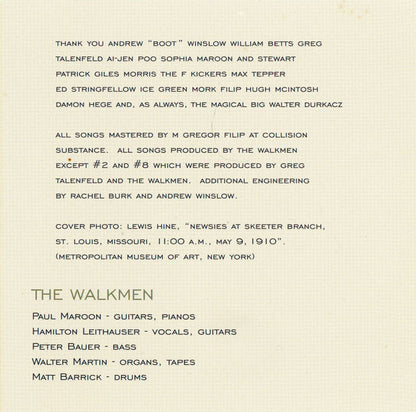 The Walkmen : Everyone Who Pretended To Like Me Is Gone (CD, Album, Bon)