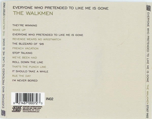 The Walkmen : Everyone Who Pretended To Like Me Is Gone (CD, Album, Bon)