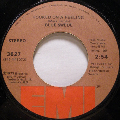 Blue Swede : Hooked On A Feeling (7", Single, Win)