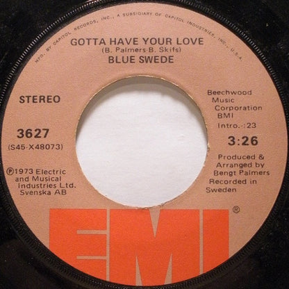 Blue Swede : Hooked On A Feeling (7", Single, Win)