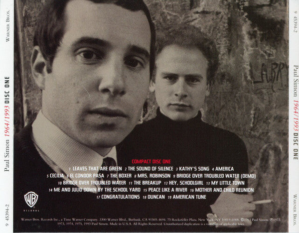 Paul Simon : Paul Simon 1964/1993 (3xCD, Comp, RM + Box)