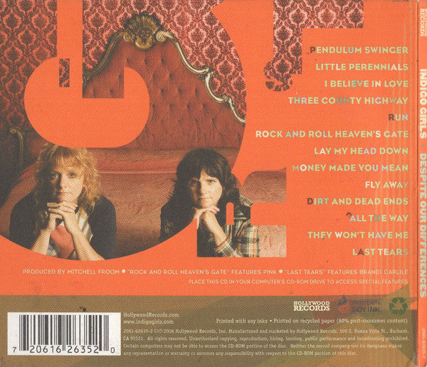 Indigo Girls : Despite Our Differences (CD, Album, Enh)