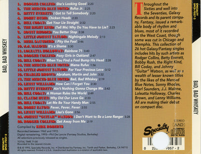 Various : Bad, Bad Whiskey (CD, Comp, Promo, RM)