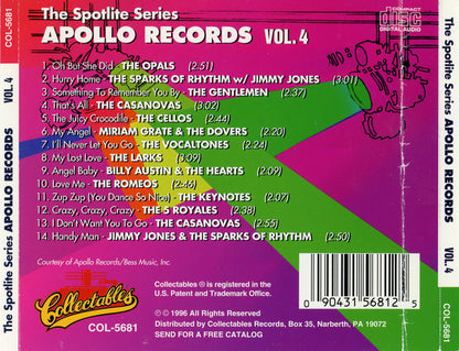 Various : Spotlite On Apollo Records, Volume 4 (CD, Comp)