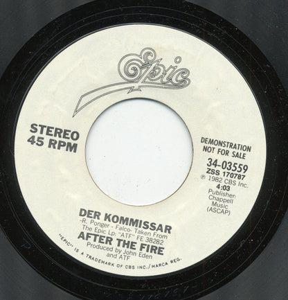After The Fire : Der Kommissar (7", Single, Promo, Styrene)