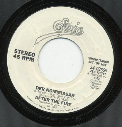 After The Fire : Der Kommissar (7", Single, Promo, Styrene)