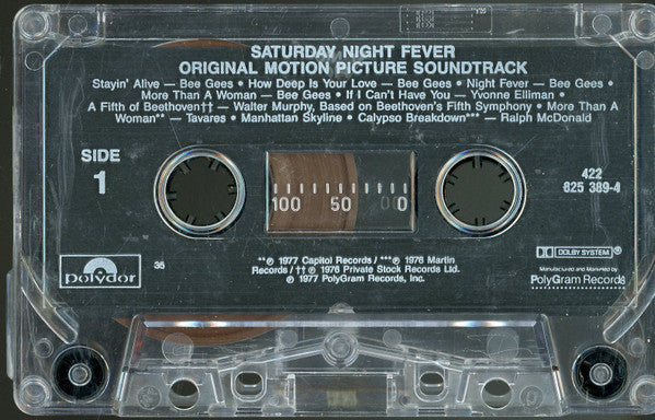 Various : Saturday Night Fever (The Original Movie Sound Track) (Cass, Album, Comp, RE, Cle)