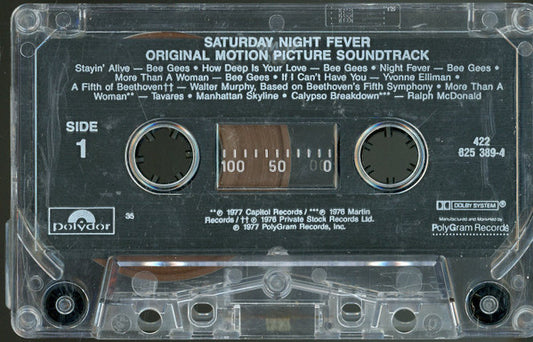 Various : Saturday Night Fever (The Original Movie Sound Track) (Cass, Album, Comp, RE, Cle)