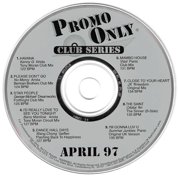 Various : Promo Only Club Series: April 97 (CD, Comp, Promo)