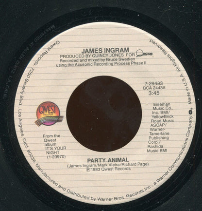 James Ingram : Party Animal (7", Spe)