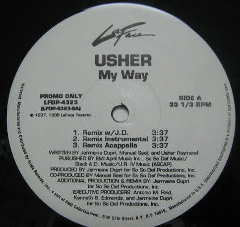 Usher : My Way (12", Promo)