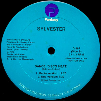 Sylvester : Dance (Disco Heat) (12", Promo)