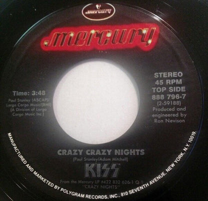 Kiss : Crazy Crazy Nights (7", Single, Spe)